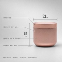 Kaleng Bulat Mini Custom dengan Tutup Sekrup 53x40 mm, Kaleng Timah Berlapis Es untuk Kemasan Lilin, Balsem, Kosmetik, Grosir OEM