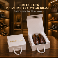 Boîte à chaussures pliable personnalisée, boîte d'emballage pour chaussures en gros avec poignée, logo personnalisé, taille personnalisée