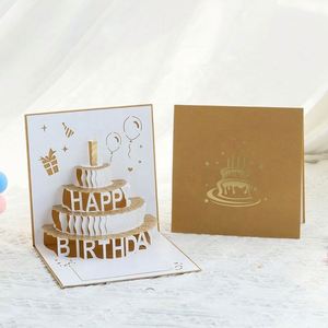 Cartes de vœux 3D faites à la main en papier artisanal avec inscription de meilleurs vœux - Product Image 3