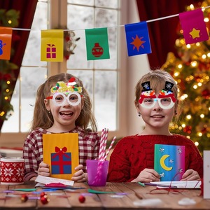 MADESHINE 2025 Décorations de Noël Promotionnelles, Cadeaux de Fête, Lunettes LED en Forme de Bois de Cerf et de Père Noël, Fournitures Décoratives de Noël - Product Image 3
