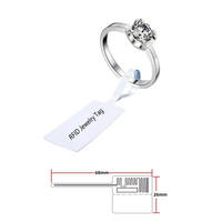 Etiqueta RFID UHF sin pegamento para joyería, pasiva, imprimible por transferencia térmica, para anillos y relojes, gestión de inventario