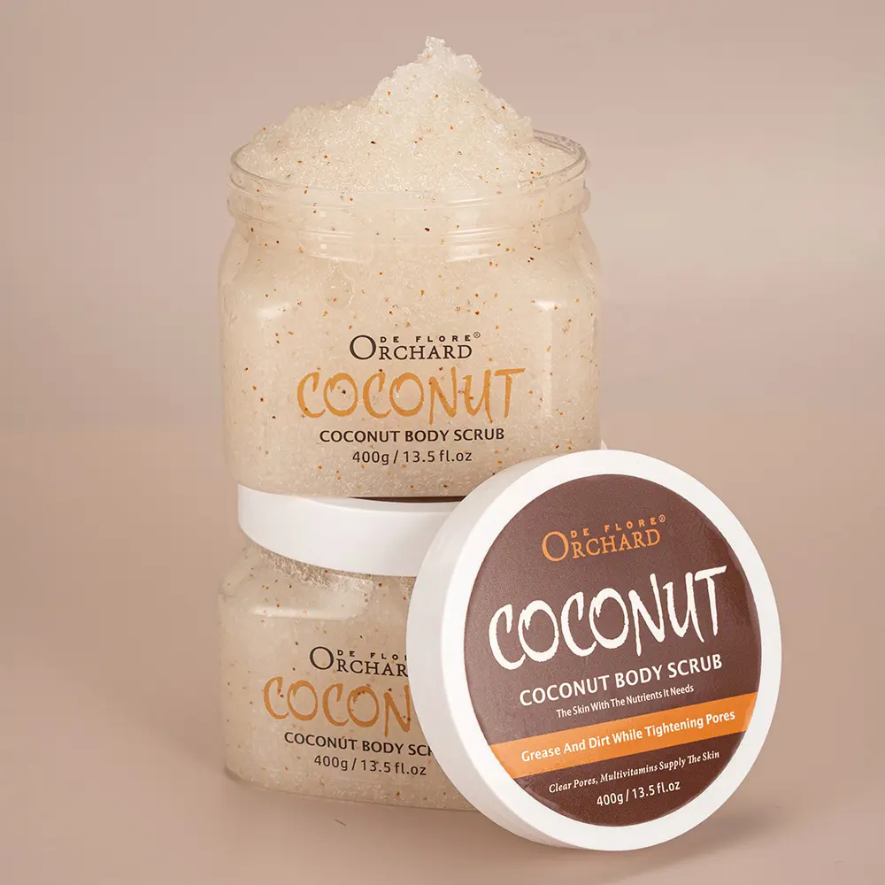 Bio-Kokosöl Frucht Meersalz Körper peelings, weiche und erfrischende Haut Tiefen reinigung Peeling Kokosnuss Gesicht Körper peeling