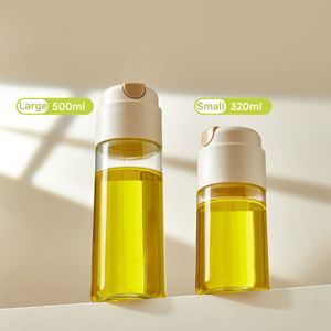 Bouteille transparente pour vinaigre, sauce soja, huile d'olive, avec bouchon automatique, qualité alimentaire, 320 ml, 500 ml, distributeur d'huile - Product Image 3
