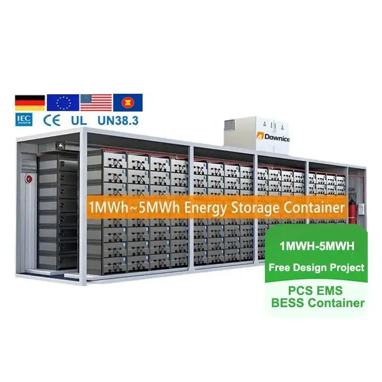 Konteyner ESS 2 mwh 5 lifepo4 lithium lityum pil bess 1mwh 1 mw 5 mw 10 mw kapalı ızgara güneş paneli sistemi