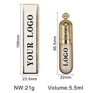 2024 nouvelle mode luxe doré brillant à lèvres haute brillance paillettes mat liquide rouge à lèvres - Product Image 5