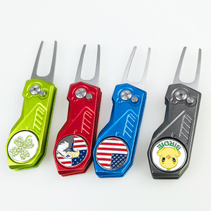 Tùy Chỉnh Thực hiện Nhiều Màu Kẽm Hợp Kim <span class=keywords><strong>Golf</strong></span> <span class=keywords><strong>Divot</strong></span> Công Cụ Với Bóng Đánh Dấu Thép Không Gỉ & Sắt Thể Thao <span class=keywords><strong>Divot</strong></span> Công Cụ Sửa Chữa - Product Image 1