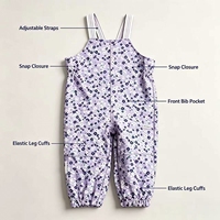 Salopette de pluie unisexe pour enfants en PU, durable, respirante et imperméable, avec bretelles réglables, idéale pour la randonnée et le quotidien