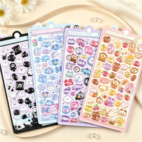 Autocollants 3D en cristal rigide effet bulle, en relief, auto-adhésifs, imperméables, Kawaii, pour coque de téléphone DIY
