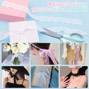 WEGOODZF 맞춤형 플랫 발레 스타일 나일론 끈 여성 캐주얼 운동화 및 신발을위한 최고의 품질 다채로운 탄성 신발 끈 - Product Image 5