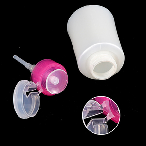 180ml Push Down Pump Dispenser Bottle Empty Makeup Remover <b>Nail</b> Polish Remover Liquid Container - Product Image 5