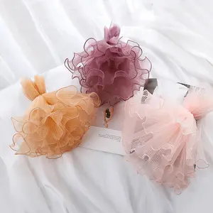 The manufacturer wholesale Valentine's day color gauze flowers packing black yarn South Korean style flower flower shop supplies