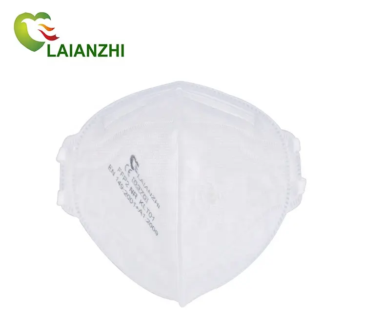 LAIANZHI FFP2พับ CE หน้ากากวาล์ว Fast Delivery สีขาวหน้ากากใบหน้าทิ้ง KN95 Mask Headband Smooth การหายใจ