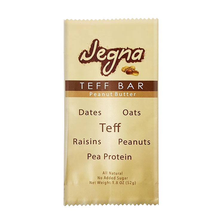 Custom Printed Peanut Butter Packaging Bags Back Sealing Bag Aluminum Foil Snack Pouch