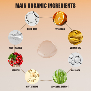 Crema Facial de <span class=keywords><strong>Aloe</strong></span> <span class=keywords><strong>Vera</strong></span> de Marca Privada, Orgánica y Vegana, Hidratante, Blanqueadora, Elimina Manchas Oscuras, Iluminadora, con Vitamina C y Ácido Kójico - Product Image 6