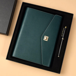 Luxury Leather Notebook Gift Set <b>A5</b> Brown Handmade With Pen Exquisite Office Stationery Pen Office Leather <b>Notepad</b> Custom Logo - Product Image 3