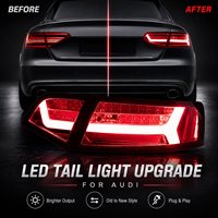 Ensemble de feux arrière LED BK pour Audi A6 2008-2012, style restylé, clignotants dynamiques à LED complets, plug and play