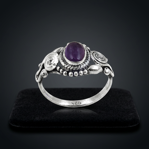 New Arrival Ethnic <b>Silver</b> Jewelry 925 <b>Silver</b> <b>Amethyst</b> <b>Ring</b> for Wedding Party and Anniversary Gemstone <b>Ring</b> - Product Image 2