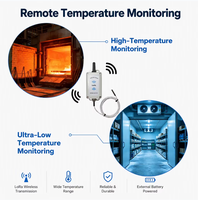 Sensor Suhu Nirkabel LoRa Industri PT100 Jangkauan Transmisi 5km Daya Tahan Baterai 5 Tahun untuk Pemantauan Lingkungan Gudang