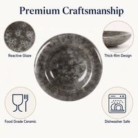 Ensembles de vaisselle en gros, finition mate Morandi, forme circulaire, ton blanc crème, pour projets d'hôtels de charme et hubs d'approvisionnement