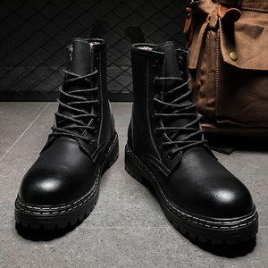<span class=keywords><strong>Botas</strong></span> de Trabajo Estilo Martin para Hombre y <span class=keywords><strong>Mujer</strong></span>, <span class=keywords><strong>Botas</strong></span> de Seguridad con Plataforma Elevada, de Cuero, Altura Media, Acolchadas de Algodón, Cálidas - Product Image 5