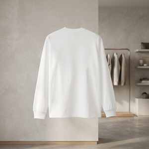 Camiseta de Manga Larga para Hombre, 50/50 Poliéster/Algodón, Tejido de Punto, Lisa, Casual, para Exteriores, 180 Gramos, Puños Acanalados, 9 Colores, Ecológica - Product Image 3