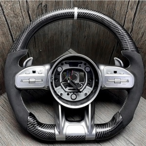 Volant en cuir perforé en fibre de carbone Ho't compatible avec Mercedes <span class=keywords><strong>AMG</strong></span> C63 E63 A45 CLA GLA CLS GLS W205 W204 G63 S63 GTS - Product Image 3