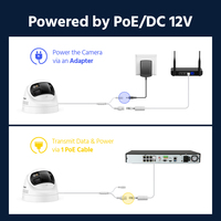 Kit IP ANNKE NVR Audio Bidirectionnel Caméra Réseau Intelligente à Double Éclairage IP67 6MP Double Objectif 180 Degrés Panoramique Tourelle Bullet AI PoE