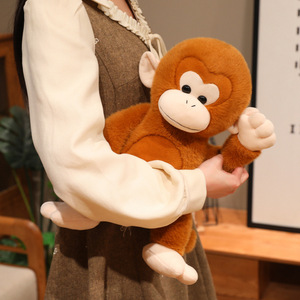 Simpatico Peluche <span class=keywords><strong>Scimmia</strong></span> Macaque da Zoo, Giocattolo di Simulazione, Confezione in Sacchetto a Rete, Oggetto di Scena per Fotografia - Product Image 3