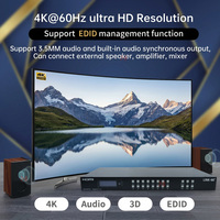 8x8 HDMI Matrix Switcher 4K60 18Gbps dengan 8 Input HDMI 8 Output HDMI Ekstraksi Audio Kontrol Web EDID