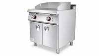 Plaque de cuisson électrique commerciale 380V en acier inoxydable avec armoire pour restaurant de steaks et de burgers