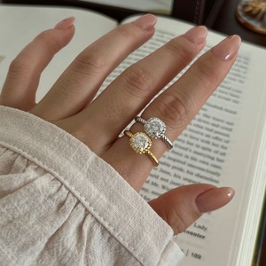 Bague de fiançailles Dylam Fashion personnalisée, design délicat, argent S925 rhodié, plaqué or 18 carats, pierre en moissanite D VVS1, diamant - Product Image 2