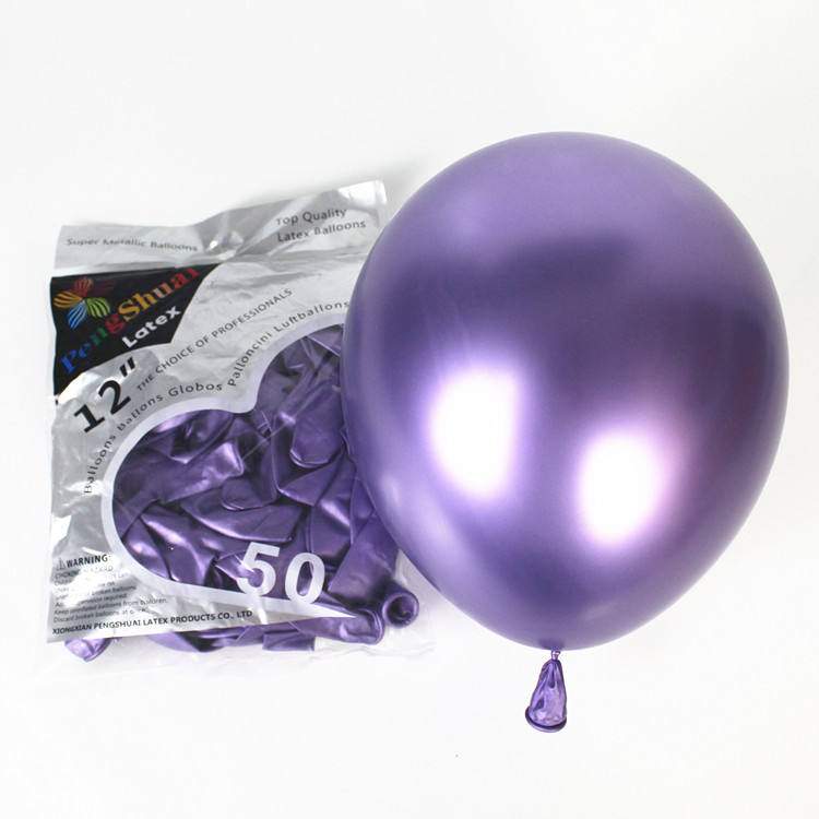 Hot Sale Wedding Party Decoration 12inch Latex Chrome Balloons