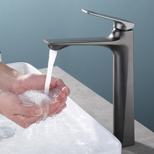 Grifo de Lavabo Moderno de Cerámica Negra con una Sola Manija, Grifo de Baño de un Solo Orificio <span class=keywords><strong>para</strong></span> Lavabo - Product Image 5
