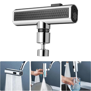 <span class=keywords><strong>SANIPRO</strong></span> Bec d'extension 3 en 1 en laiton pour évier de cuisine, robinet universel, rallonge de robinet en cascade pour laver les légumes et les fruits - Product Image 2