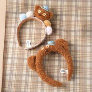 Diadema de Peluche Corta Tim Bear con Relleno de Algodón PP, Tela Súper Suave para Lavar la Cara y Maquillarse a las <span class=keywords><strong>Niñas</strong></span>, Lindos Accesorios Infantiles - Product Image 1