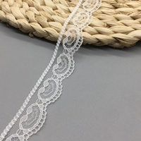Dentelle colorée non élastique de 2,5 cm, 100% polyester, brodée, pour chaussures, chapeaux, sacs, écharpes, bijoux, jouets, accessoires de bricolage, motif animal