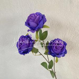 Silk Rose <b>Artificial</b> <b>Flowers</b> Single Branch High Simulation Wedding Decor Outdoor Photography Props Home Decoration - Product Image 3