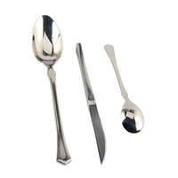 Ensemble de couverts en acier inoxydable poli miroir, résistant au lave-vaisselle, style américain tendance, durable, couteau/fourchette/cuillère