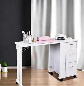 Nail <b>Table</b> Simple Nail <b>Table</b> Single Person Nail <b>Table</b> Movable White Simple Japanese Style <b>Foldable</b> Simple Nail <b>Table</b> - Product Image 1