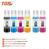 Topjet 108 70ML encre de recharge d'encre à base d'eau en vrac Compatible pour imprimante Epson ECOTANK ET-18100 L18050