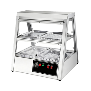 Vitrine chauffante pour pizza de qualité commerciale, isolée, hydratante, électrique, à contrôle manuel de la température, argentée, pour la <span class=keywords><strong>boulangerie</strong></span> - Product Image 5