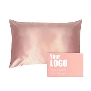 Ücretsiz Logo lüks ipek saten yastık kılıfı Set scrunbox kutusu saç kravat uyku Eyemask Bonnet içerir-moda stil uyku maskesi - Product Image 4