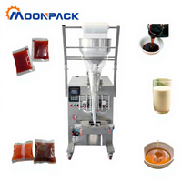 Machine d'emballage pneumatique Moonpack VFFS-P50-500g pour le remplissage et la scellure de pâtes, beurre de cacahuète, sauce au chocolat