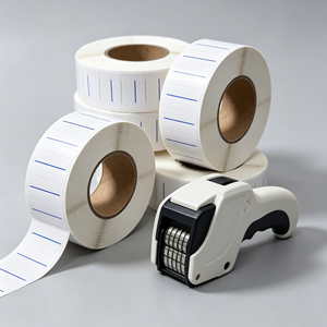 Étiquettes de prix autocollantes blanches personnalisées pour fournitures de bureau - Product Image 3