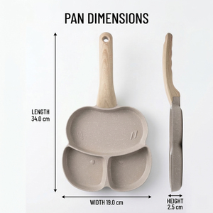 Sartén para Huevos en Forma de Herradura E-Top, Irregular, 3 Tazas, Antiadherente, Fácil de Limpiar, para Cocinar Huevos, Tortillas, Panqueques Suecos y Crepas - Product Image 4