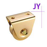 Rouleau de roue de porte coulissante à Double roulement avec rainure Y U, accessoire de quincaillerie de porte 50/60/70/80/90/100