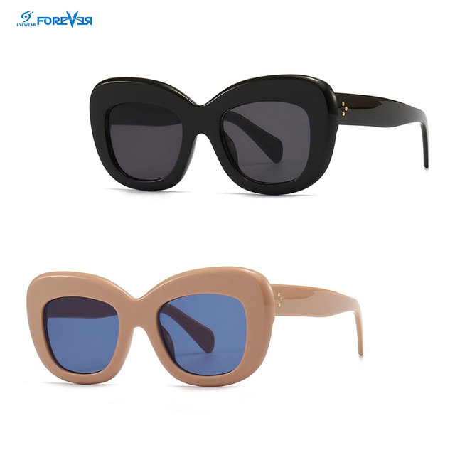 2025 New Style Fashion Women Sunglasses Cheap Plastic Small Rectangular Shades Sunglasses with Mental Pins