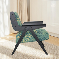 Chaise de canapé simple française antique en bois massif, chaise de loisirs de sac souple rétro de salon, chaise design de balcon