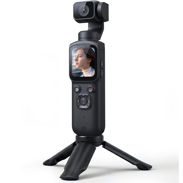 HJD-05 New 4K Handheld Sports Camera Outdoor Face-Tracking Photography HD Pocket Gimbal CMOS Sensor Electronic