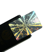 Autocollant auto-adhésif holographique en vinyle, Logo personnalisé imperméable, découpé sous pression